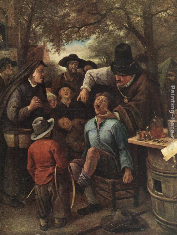 The Quackdoctor painting - Jan Steen The Quackdoctor art painting